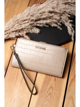 Van Heusen - Women Beige Textured Casual Wallet