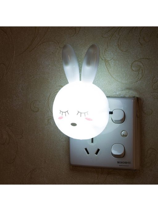 Chocozone Plug in LED Rabbit Night Wall Lamp for Bedroom Night Light for Kids Room