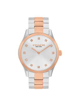 Coach - Brooks Qtz Basic Silver White Round Dial Womens Watch (14504537) (M)