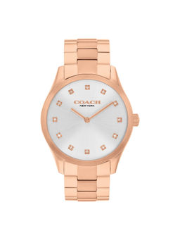 Coach - Brooks Qtz Basic Silver White Round Dial Womens Watch (14504538) (M)