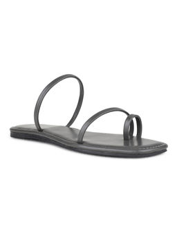 Inc.5 - Women Grey Casual Striped One Toe Flats