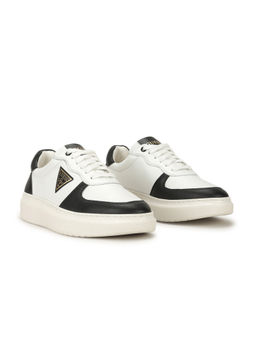 Guess - Women White Colorblocked Lace-Up Sneakers
