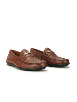 Guess - Men Tan Solid Slip-On Loafers