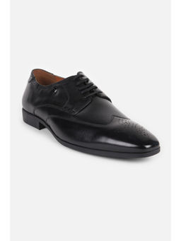 Louis Philippe - Men Black Leather Lace Up Brogues