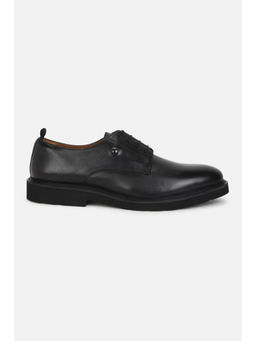 Louis Philippe - Men Black Leather Lace Up Derbies