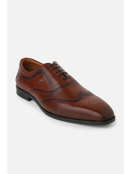 Louis Philippe - Men Brown Leather Lace Up Brogues