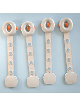 BAYBEE - Cream Baby Safety Lock Door Stopper Proofing Products