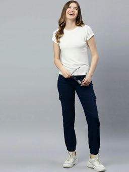 High Star - Women Blue Jogger High-rise Stretchable Jeans