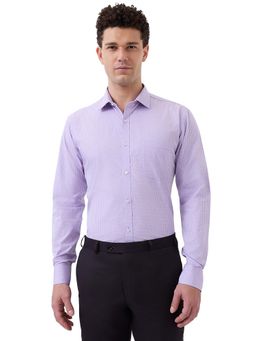 Park Avenue - Mens Slim Fit Lavender Checks Shirt