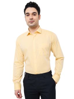 Park Avenue - Mens Slim Fit Solid Yellow Shirt