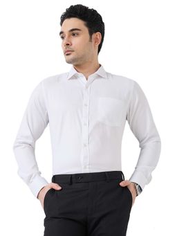 Park Avenue - Mens White Slim Fit Textured Shirt