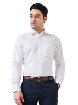 Park Avenue - Mens White Regular Fit Textured Shirt