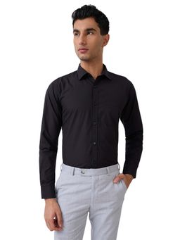 Park Avenue - Mens Slim Fit Black Solid Shirt