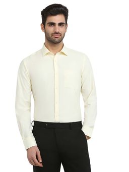 Park Avenue - Mens Slim Fit Yellow Solid Shirt
