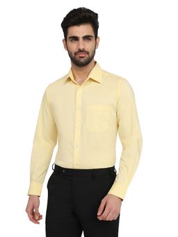 Raymond - Mens Slim Fit Yellow Solid Shirt