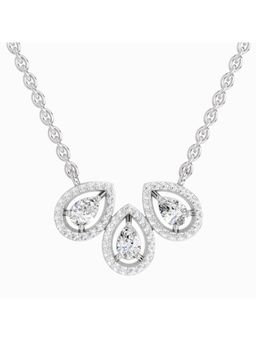 Sparkles - Lab Grown Diamond 0.73 Carat Pear Trio Pendant Necklace for Women, 14K White Gold
