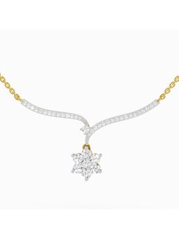 Sparkles - Lab Grown Diamond 1.15 Carat Star Lit Pendant Necklace for Women, 14K Yellow Gold