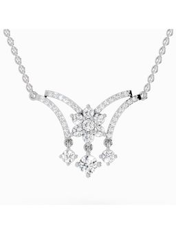 Sparkles - Lab Grown Diamond 1.35 Carat Round Butterfly Pendant Necklace for Women, 14K White Gold