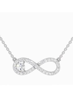 Sparkles - Lab Grown Diamond 1.2 Carat Round Infinity Pendant Necklace for Women, 14K White Gold