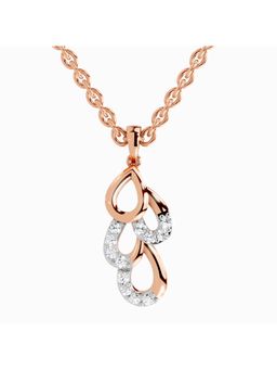 Sparkles - Lab Grown Diamond 0.12 Carat Drop Pendant for Women, 14K Rose Gold