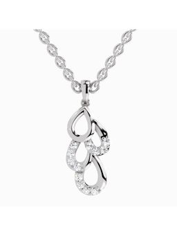 Sparkles - Lab Grown Diamond 0.12 Carat Drop Pendant for Women, 14K White Gold