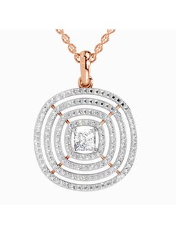 Sparkles - Lab Grown Diamond 1.32 Carat Circle Shape Pendant for Women, 14K Rose Gold
