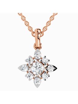 Sparkles - Lab Grown Diamond 1.12 Carat Round Flower Pendant for Women, 14K Rose Gold