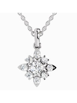 Sparkles - Lab Grown Diamond 1.12 Carat Round Flower Pendant for Women, 14K White Gold