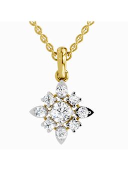 Sparkles - Lab Grown Diamond 1.12 Carat Round Flower Pendant for Women, 14K Yellow Gold