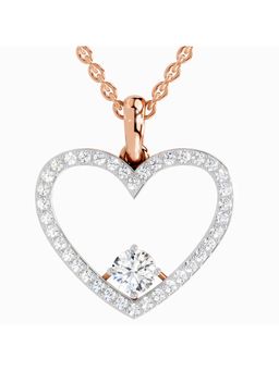 Sparkles - Lab Grown Diamond 0.92 Carat Heart Shape Pendant for Women, 14K Rose Gold