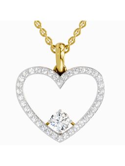Sparkles - Lab Grown Diamond 0.92 Carat Heart Shape Pendant for Women, 14K Yellow Gold