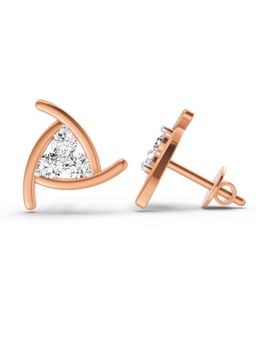 Sparkles - Lab Grown Diamond 0.35 Carat Round Fashion Stud Earrings for Women, 14K Rose Gold
