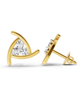 Sparkles - Lab Grown Diamond 0.35 Carat Round Fashion Stud Earrings for Women, 14K Yellow Gold