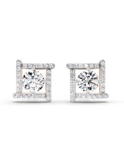Sparkles - Lab Grown Diamond 1.98 Carat Round Halo Earrings for Women, 14K Rose Gold