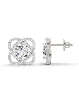Sparkles - Lab Grown Diamond 1.78 Carat Round Halo Stud Earrings for Women, 14K White Gold