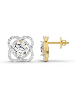 Sparkles - Lab Grown Diamond 1.78 Carat Round Halo Stud Earrings for Women, 14K Yellow Gold
