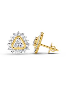 Sparkles - Lab Grown Diamond 0.75 Carat Round Halo Earrings for Women, 14K Yellow Gold