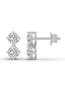 Sparkles - Lab Grown Diamond 1.06 Carat Round Drop Earrings for Women, 14K White Gold