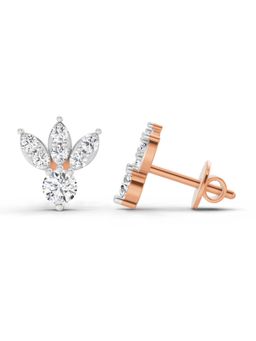 Sparkles - Lab Grown Diamond 0.43 Carat Round Stud Earrings for Women, 14K Rose Gold