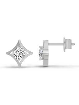 Sparkles - Lab Grown Diamond 0.46 Carat Round Stud Earrings for Women, 14K White Gold