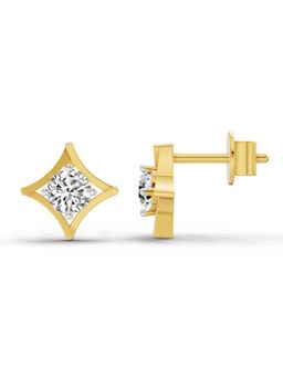 Sparkles - Lab Grown Diamond 0.46 Carat Round Stud Earrings for Women, 14K Yellow Gold