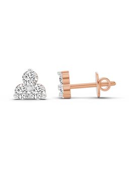 Sparkles - Lab Grown Diamond 0.35 Carat Round Stud Earrings for Women, 14K Rose Gold