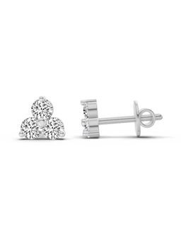 Sparkles - Lab Grown Diamond 0.35 Carat Round Stud Earrings for Women, 14K White Gold
