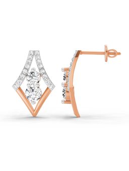 Sparkles - Lab Grown Diamond 0.79 Carat Round Fashion Stud Earrings for Women, 14K Rose Gold