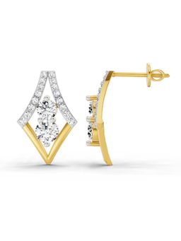 Sparkles - Lab Grown Diamond 0.79 Carat Round Fashion Stud Earrings for Women, 14K Yellow Gold