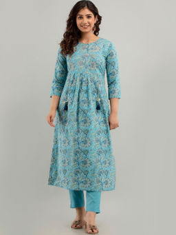 Readiprint - Cotton Blue Kurta and Pant (Set of 2)