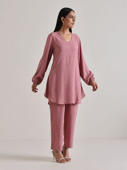 trueBrowns - Pink Short Co-Ord (Set of 2)