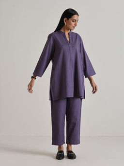 trueBrowns - Plum Purple Relax Fit Co-Ord (Set of 2)