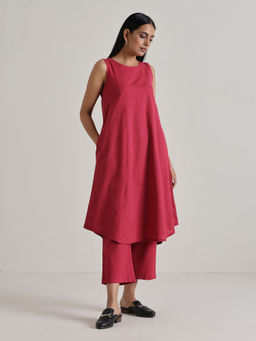 trueBrowns - Honey Red Panelled Co-Ord (Set of 2)