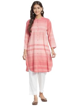 Fabindia - Cotton Striped Regular Fit Long Kurta